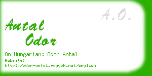 antal odor business card